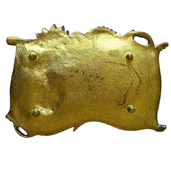 SOLD Art Nouveau Trinket Tray Brass Bronze Dish Vanity Tray Dressing Table Catch - Picture 4 of 8